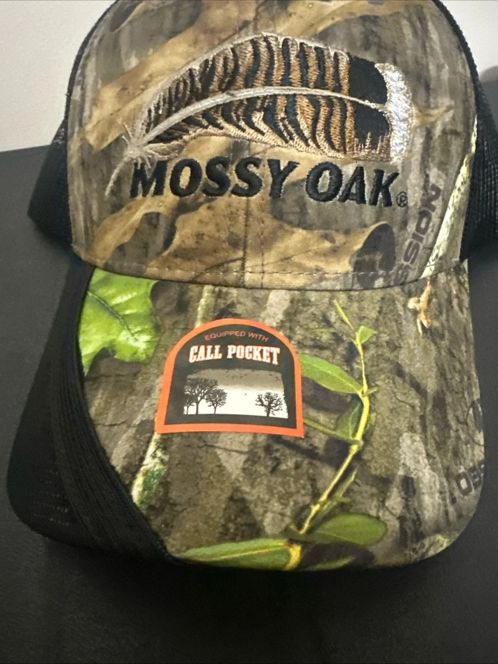 Mossy Oak Camo SnapBack Hat With Call Pocket New
